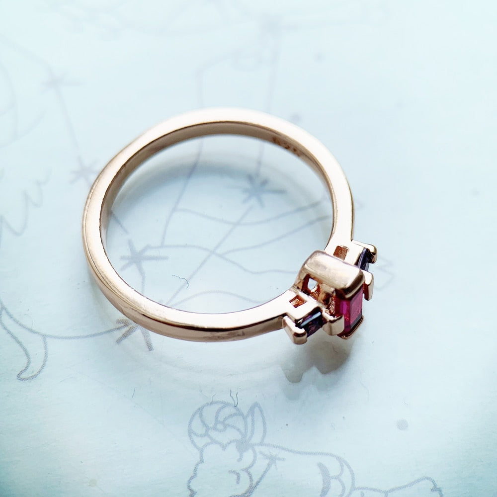 Ring Stone Baguette Cut,Europe Style Rose Gold Fine Jewerly For Women,2022 Brand New Gift In 925 Sterling Silver