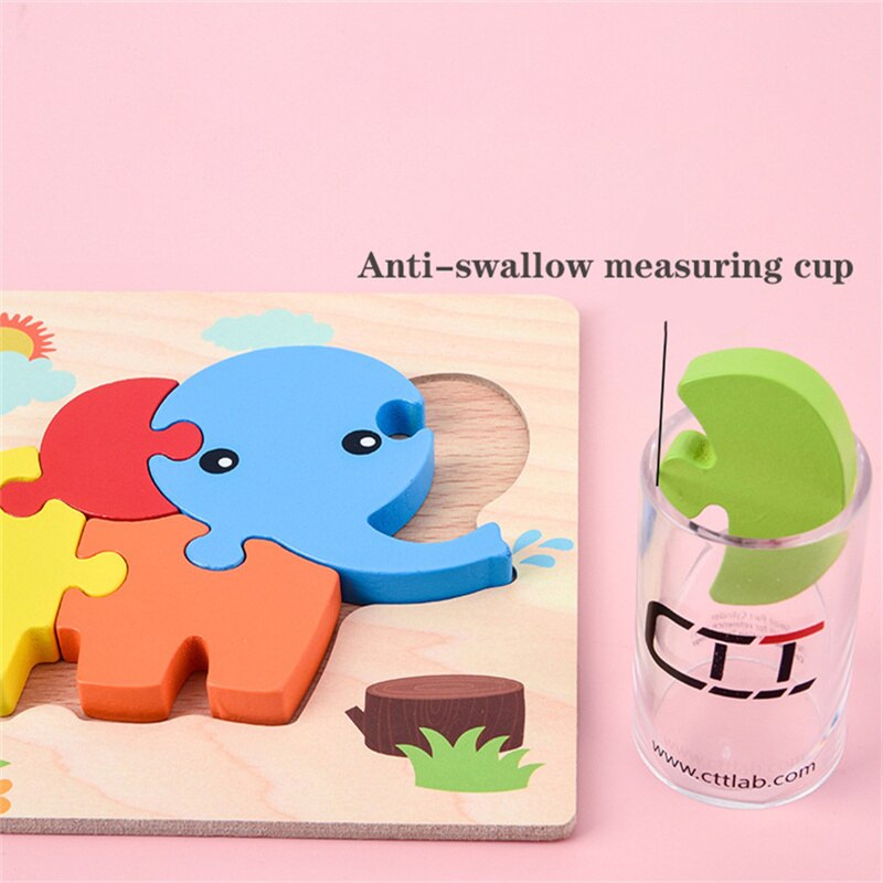 3D Shape Cognition Board Children's Jigsaw Puzzle Wooden Toys Kids Educational Toy Baby Montessori Learning Match Tangram Toys