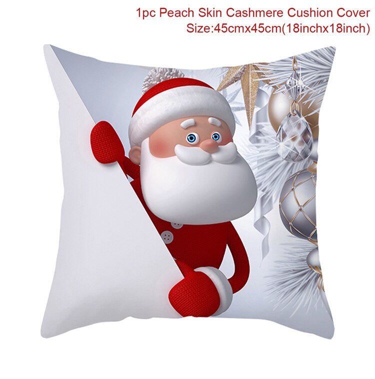 Santa Claus Snowman Cushion Cover Merry Christmas Decorations For Home Navidad 2022 Christmas Ornaments Xmas Gift New Year 2023