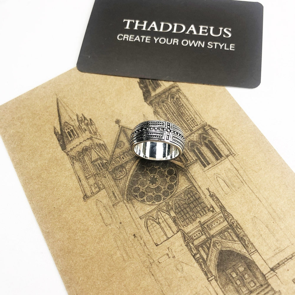 Band Ring Cross Brand New Europe Style Vintage Fashion Jewerly For Women Men Gift In 925 Sterling Silver