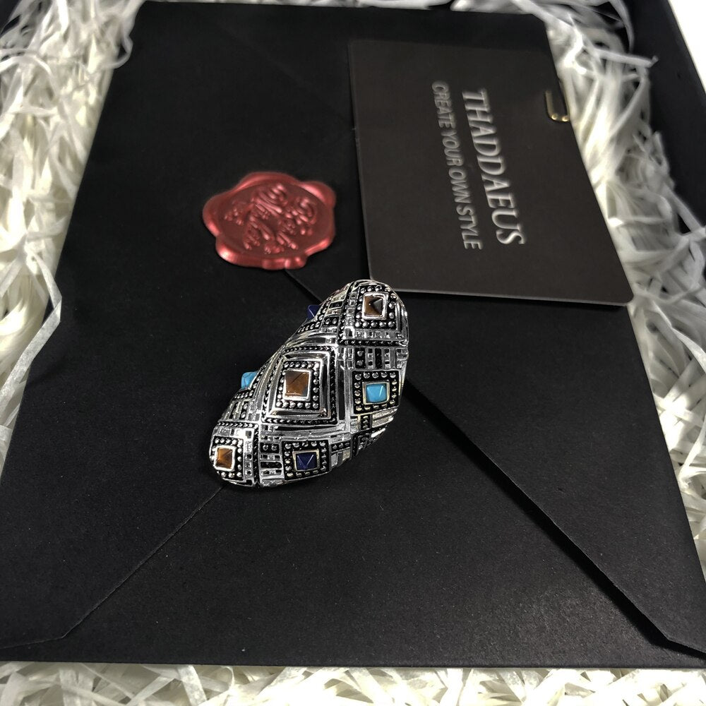 Ethnic Ornaments Ring,Europe Fashion Good Jewerly For Women,2020 Spring New  Bohemia Gift In 925 Sterling Silver,Super Deals