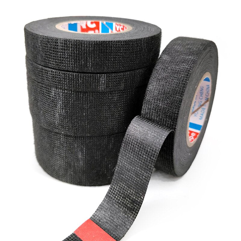 9/15/19/25/32MM 15M Heat-resistant Adhesive Cloth Fabric Tape For Automotive Cable Tape Harness Wiring Loom Electrical Heat Tape