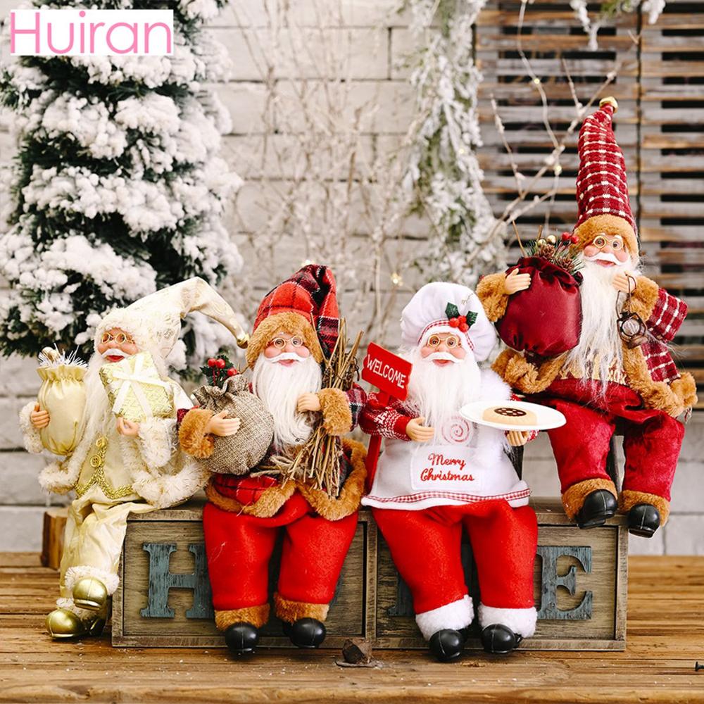 Santa Claus Dolls Merry Christmas Decorations for Home Christmas Gifts for Kids Xmas Navidad 2022 Navidad Kerst Decor New Year