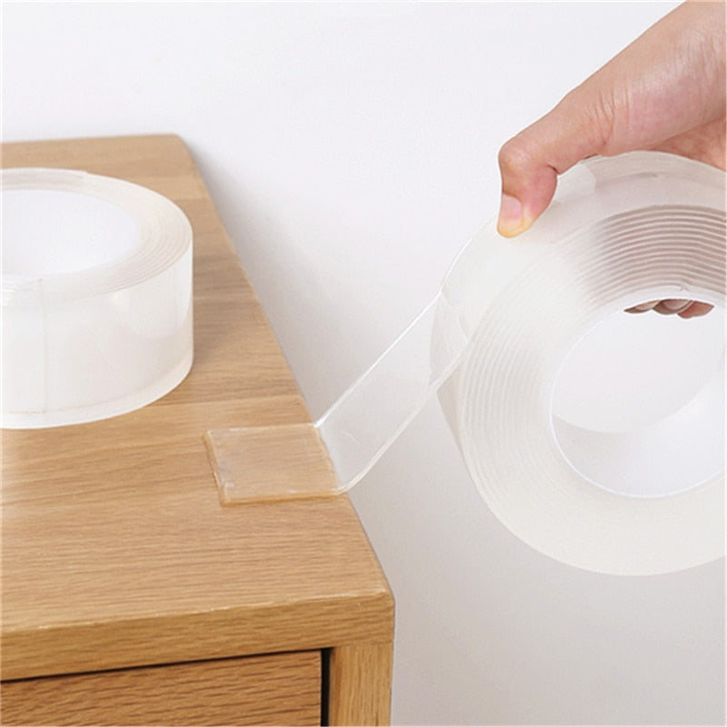 Transparent Nano Tapes Reusable Waterproof Adhesive Tracsless Tape Home Decoration wall sticker Kitchen Bathroom Supplies Tape