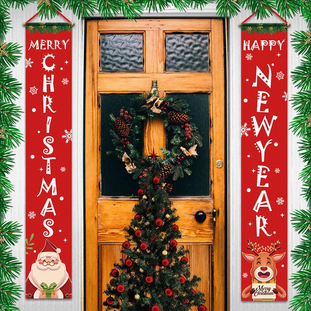 Santa Claus Christmas Banner Merry Christmas Decor For Home 2022 Christmas Ornaments Door Decor Xmas Navidad Noel Gifts New Year