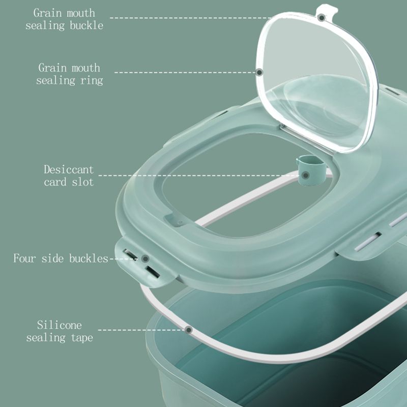Foldable Large Capacity Pet Cat Dog Food Storage Box with Lid Damp Proof Multifunctional Sealed Bucket Grain Storage Container - anconmall
