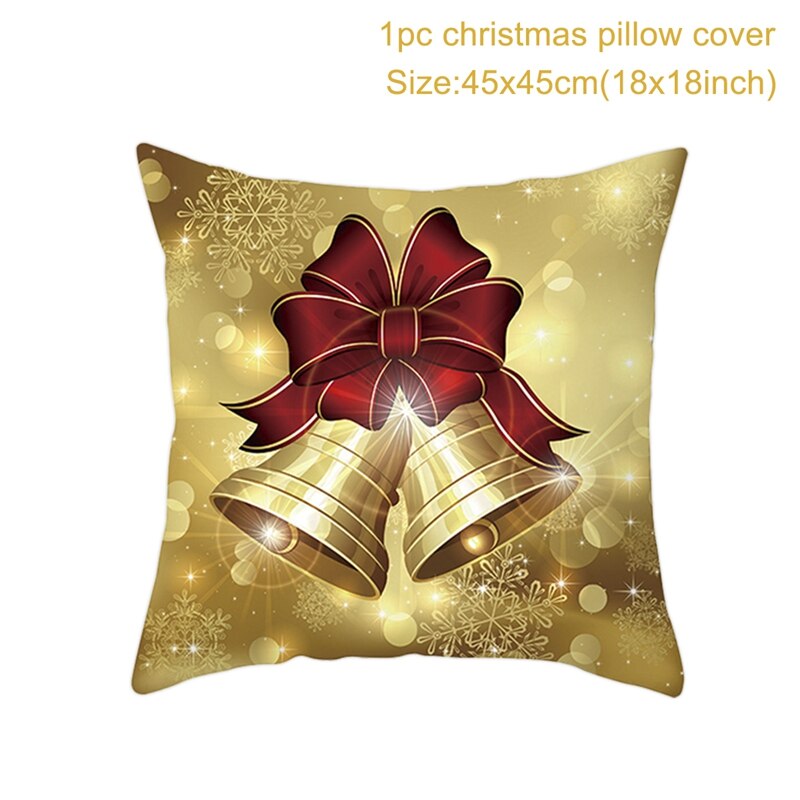 45*45 Christmas Cushion Cover Christmas Decorations for Home Throw Pillows Sofa Home Decor Christmas Pillowcase Pillow Cover