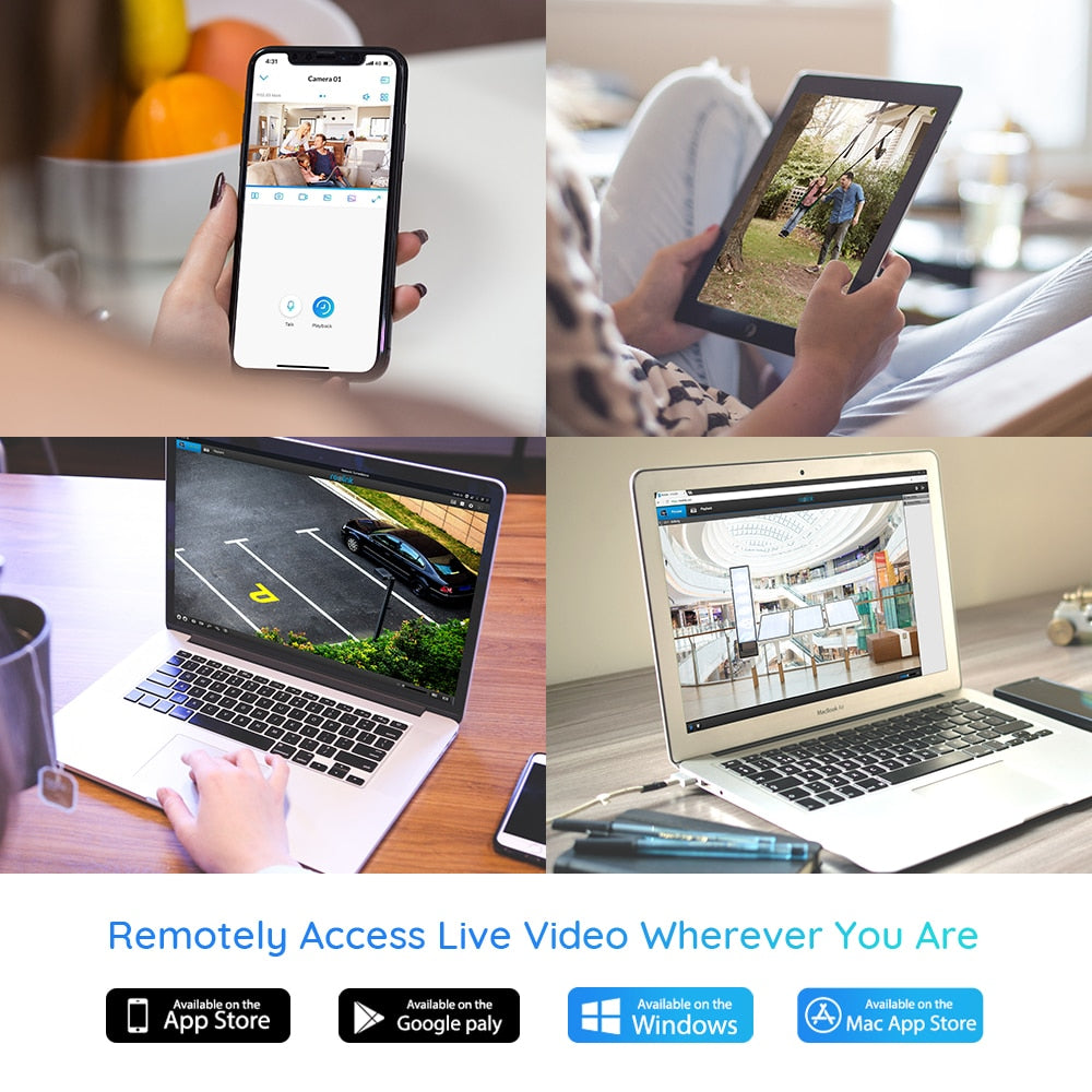 Reolink Argus 2E and Solar Panel Camera WiFi 1080p Full HD 130° viewing angle PIR 2-Way Audio Rechargeable Battery Google Home