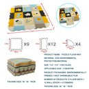 EVA Foam Play Mat with Fence Baby Puzzle Jigsaw Floor Mats Thick Carpet Pad For Kids Educational Toys Activity Pad Random Color