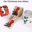 5M Merry Christmas Burlap Ribbons DIY Gift Wrapping Wedding Party Decoration for Home Christmas Tree Ribbon Garland Wreath Bows
