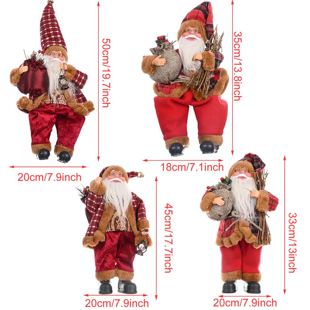 Santa Claus Dolls Merry Christmas Decorations for Home Christmas Gifts for Kids Xmas Navidad 2022 Navidad Kerst Decor New Year - anconmall