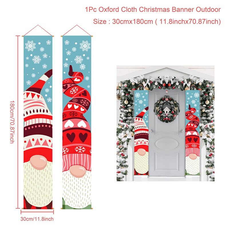 Santa Claus Banner Merry Christmas Decor For Home Christmas Door Decor Outdoor Xmas Ornament Navidad 2022 Happy New Year 2023 - anconmall