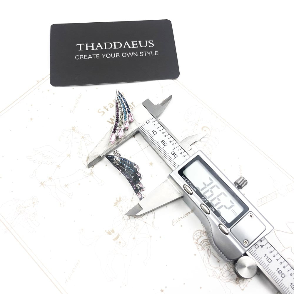 Earrings Bright Hummingbird Wing Bohemia Rainbow Women Gift Summer High Quality 925 Sterling Silver Fine Jewelry