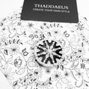 Pendant Black Crystal Wheel Brand New Karma Jewelry Trendy Europe 925 Sterling Silver Gift For Women Men