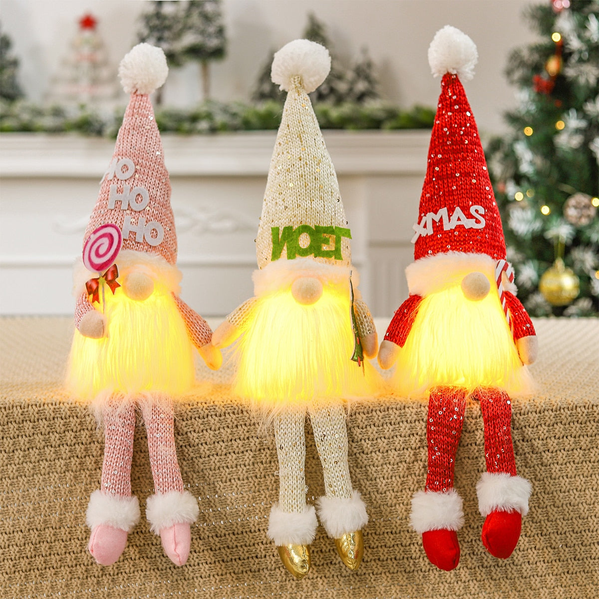 Christmas Gnome Faceless Doll Light Merry Christmas Decoration For Home Cristmas Ornament 2022 Xmas Navidad Natal Gifts New Year - anconmall