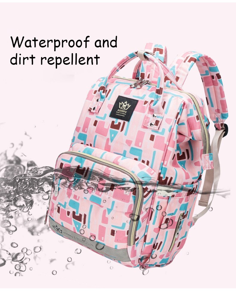 Multifunction Diaper Bag Backpack Waterproof Diaper Backpack for Mom and Dad Baby Nappy Bag Large Capacity Lightweight Size