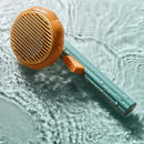 Pet Hair Comb Grooming and Care Removes Hairs Cat and Dogs Pumpkin Pet Brush Self Cleaning Slicker Brush for Shedding Dog Cat - anconmall