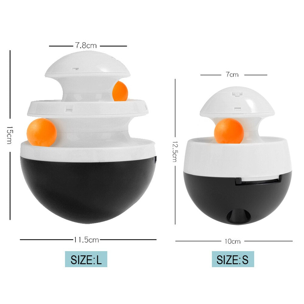 Interactive Dog Toys Tumbler Leakage Food Ball Food Dispenser Slow Feed Accompany Playing Training Pet Supplies for Dogs and Cat - anconmall