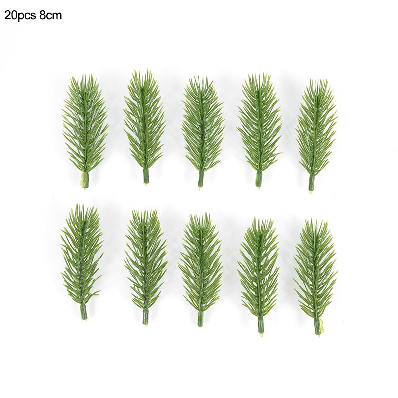 10/20pcs Artificial Pine Branches Needle Fake Plants Christmas Wreath Garland Decorations for Home Xmas Tree Ornament DIY Craft