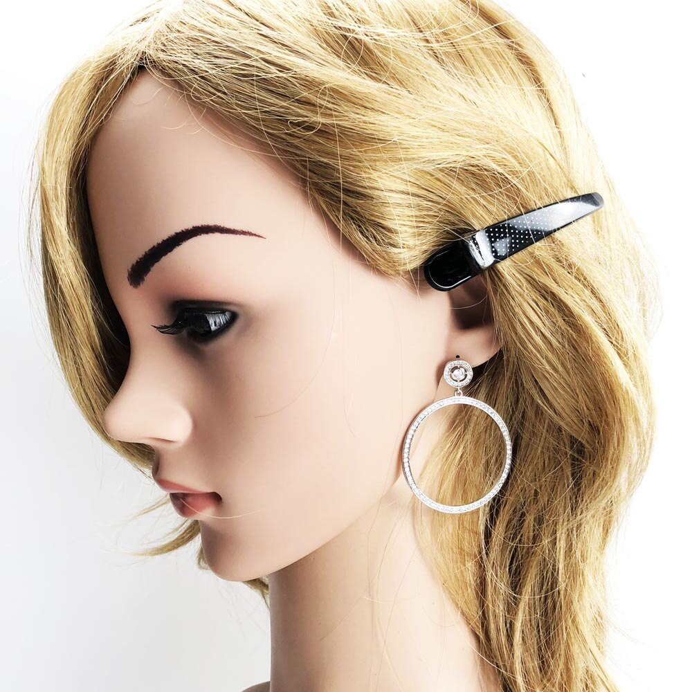 Round Drop Earrings,Europe Style Glam Fine Jewerly For Women Gift In 925 Sterling Silver