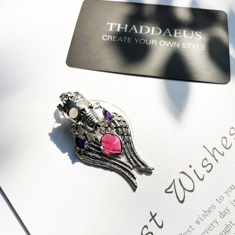 Pendant Skull King New 925 Sterling Silver Fashion Jewelry Europe Style Accessories Gift For Women & Men