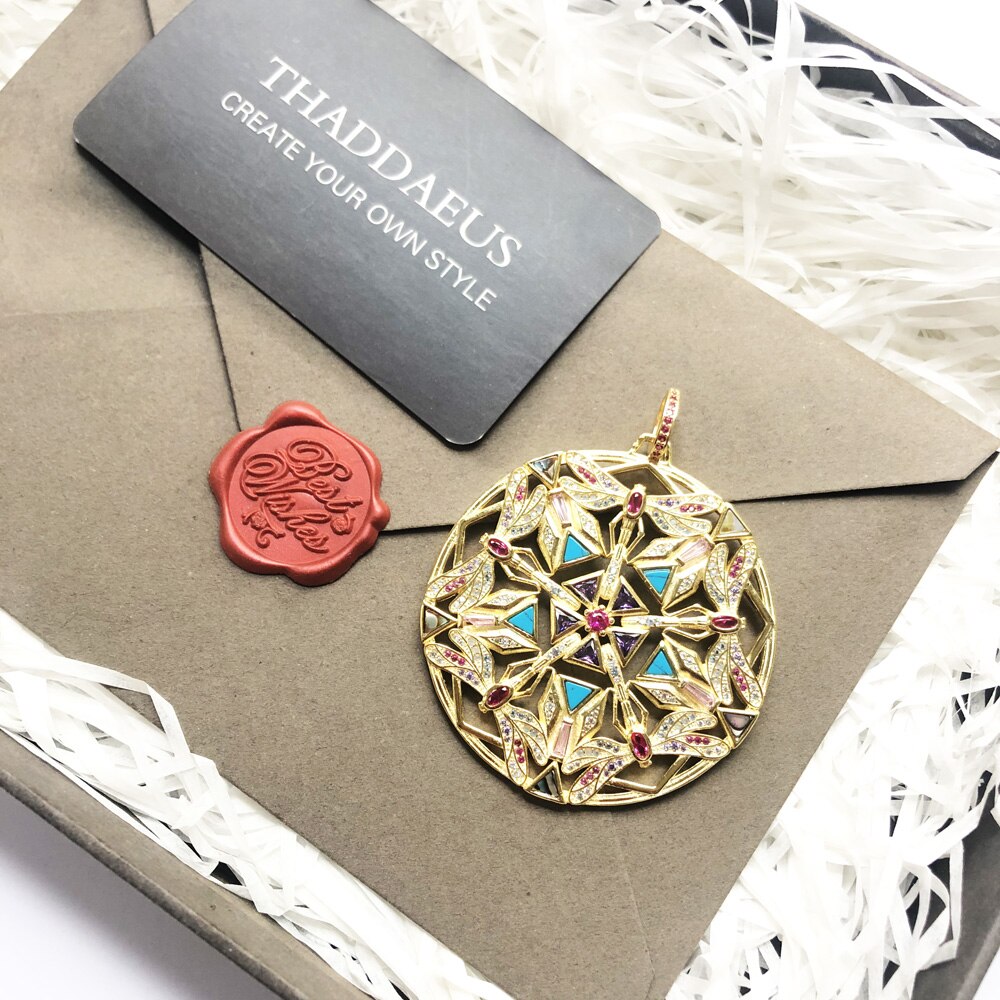 Pendant Amulet Kaleidoscope Dragonfly Brand New Jewelry Europe Bijoux 925 Sterling Silver Elaborate Gift For Woman