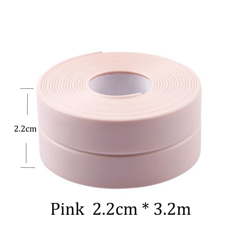 3.2 Meters Bathroom Sink Bath Sealing Strip Mould Proof Tape PVC Self Adhesive Waterproof Wall Sticker Plaster For Kitchen