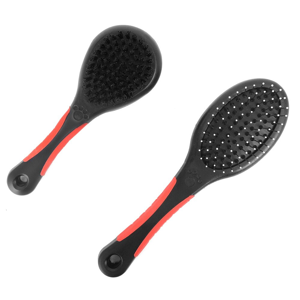 Pet Dog Grooming Comb Steel Double Sided Bath Brush Pet Hair Cleaning Massage Combs tool Pet Hair Remover Brush - anconmall