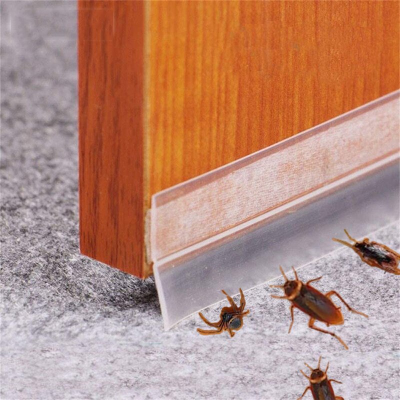 3 Color 1M Length Window Door Bottom Self Adhesive Silicone Rubber Seal Weathering Strip Door Sealing Bar Window Sealing Tape