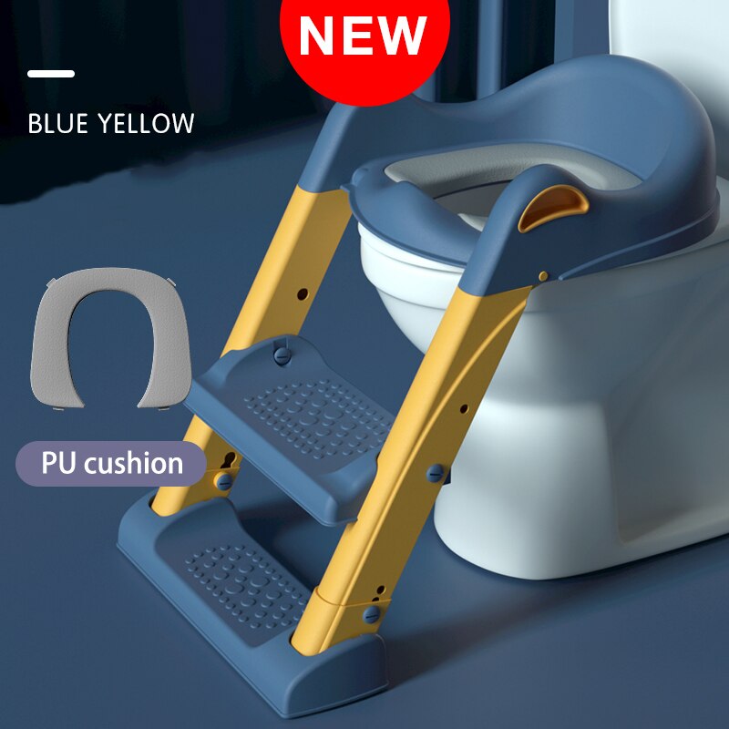 Folding Infant Potty Children's Pot Baby Toilet Training Chair With Adjustable Step Stool Ladder  Toilet Seat Boys Girls Potties