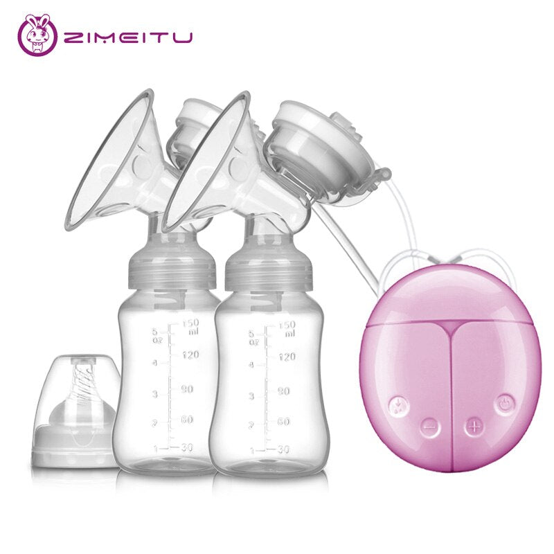 Breast Pump Bilateral Milk Pump Baby Bottle Postnatal Supplies Electric Milk Extractor Breast Pumps USB Powered Baby Breast Feed