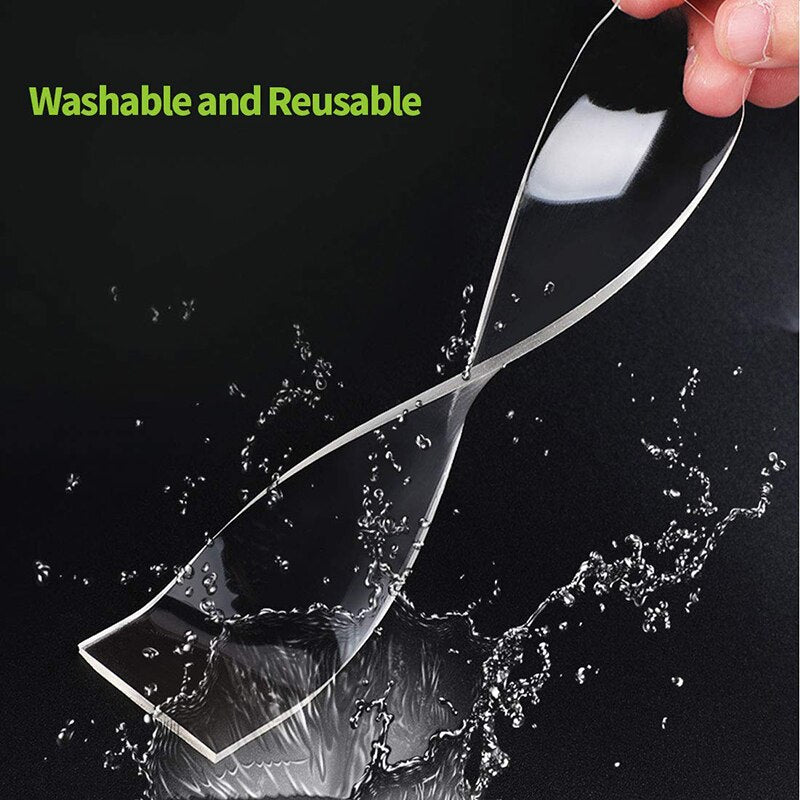 Tracsless Double Sided Tape Reusable Transparent Car Wall Stickers Heat Resistant Tape Waterproof Kitchen Accessories Nano Tape