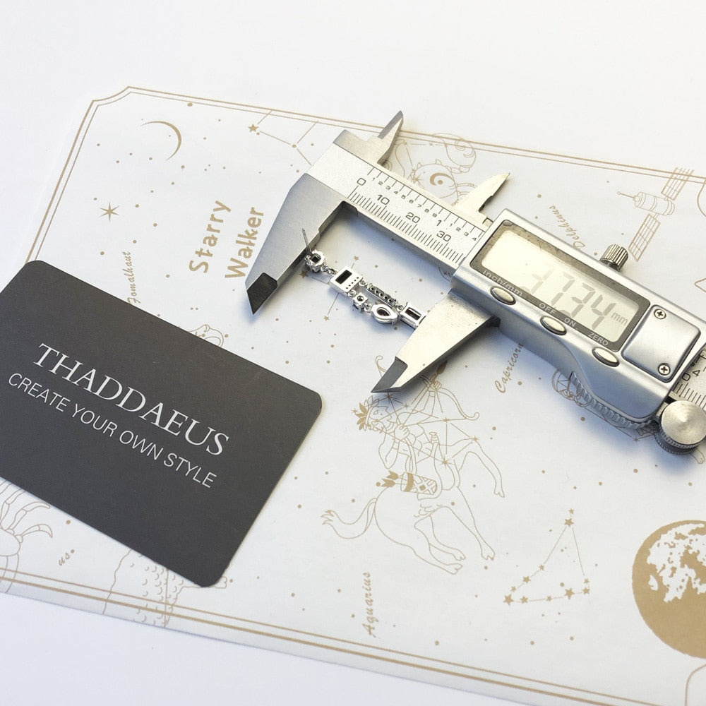 Drop Earrings Black Mix of Shapes Magical Glamorous Jewelry For Women Summer Brand New Sterling Silver 925 Vintage Gift