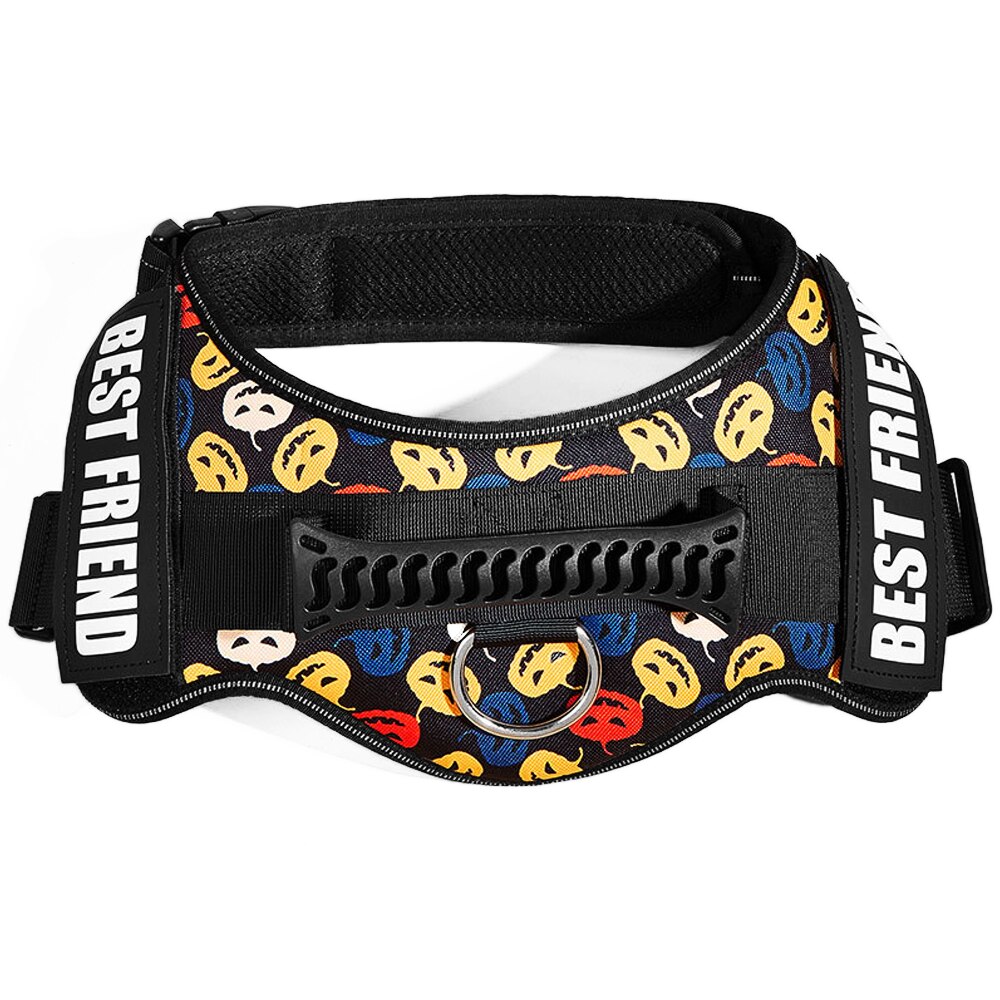 No Pulling Reflective Dog Chest Strap with Customizable Name Tags Adjustable Pet Dog Vest Harness Corgi Golden Retriever Samoye - anconmall