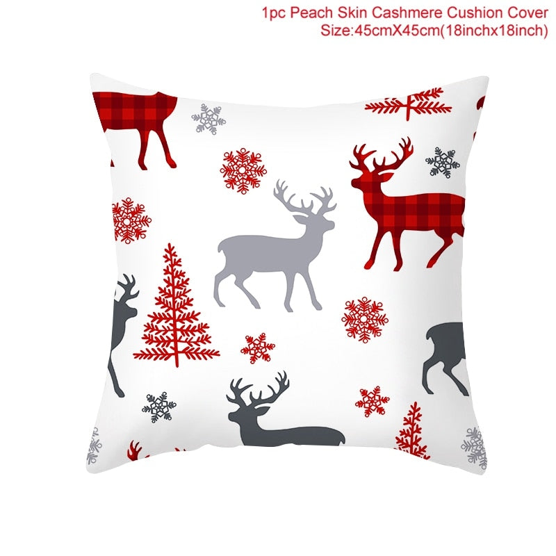 HUIRAN Christmas cushion cover Decorative Pillowcase sofa cushions Pillow cases Christmas Decoration For Home Decor Pillow Cover