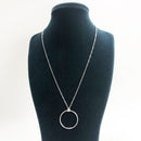 Necklace Large Circle Spring Fashion Charm Carrier Jewelry Europe 925 Sterling Silver Gift For Women Men