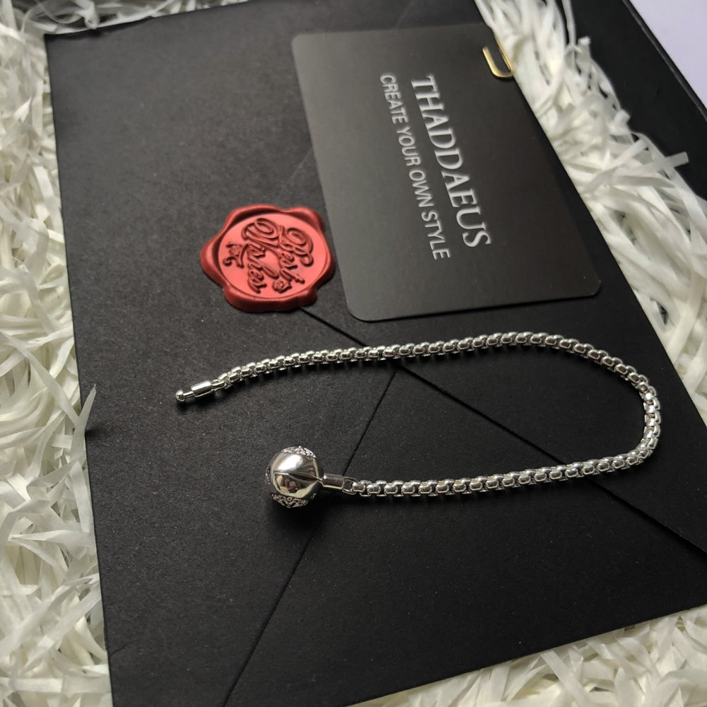 Karma Diy Link Chain Bracelets,2020 New 925 Sterling Silver Gift for Men & Women ,Europe Style Fashion Jewelry Beads Acessories