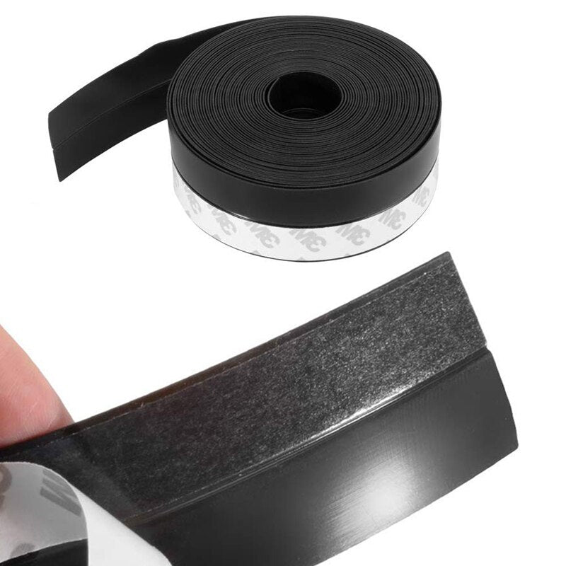 3 Color 1M Length Window Door Bottom Self Adhesive Silicone Rubber Seal Weathering Strip Door Sealing Bar Window Sealing Tape
