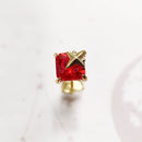 Ear Studs Orange Stone With Star,Europe Style Fine Jewerly For Women,2022 Summer Romantic Gift In 925 Sterling Silver