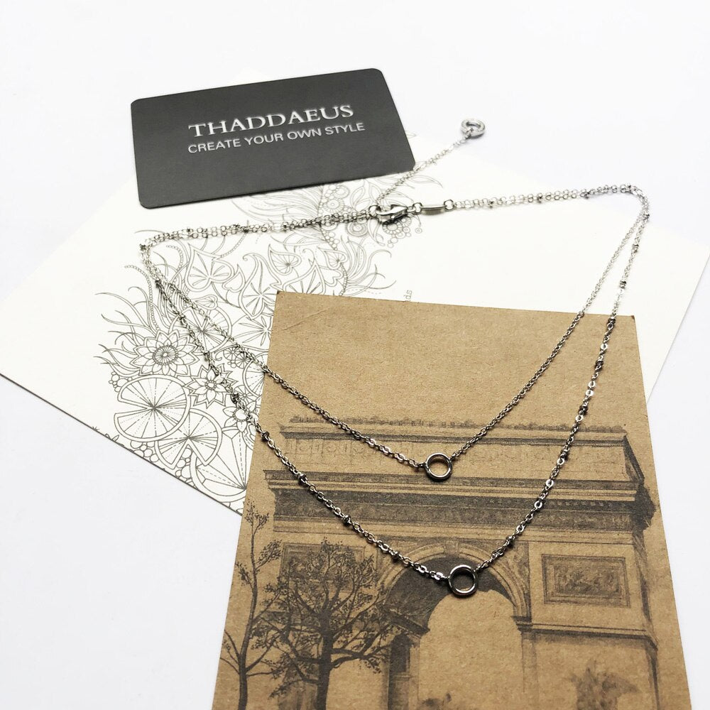 Charm Necklace Double Carriers,Spring Fashion Jewelry Europe 925 Sterling Silver Trendy Gift For Women Girls