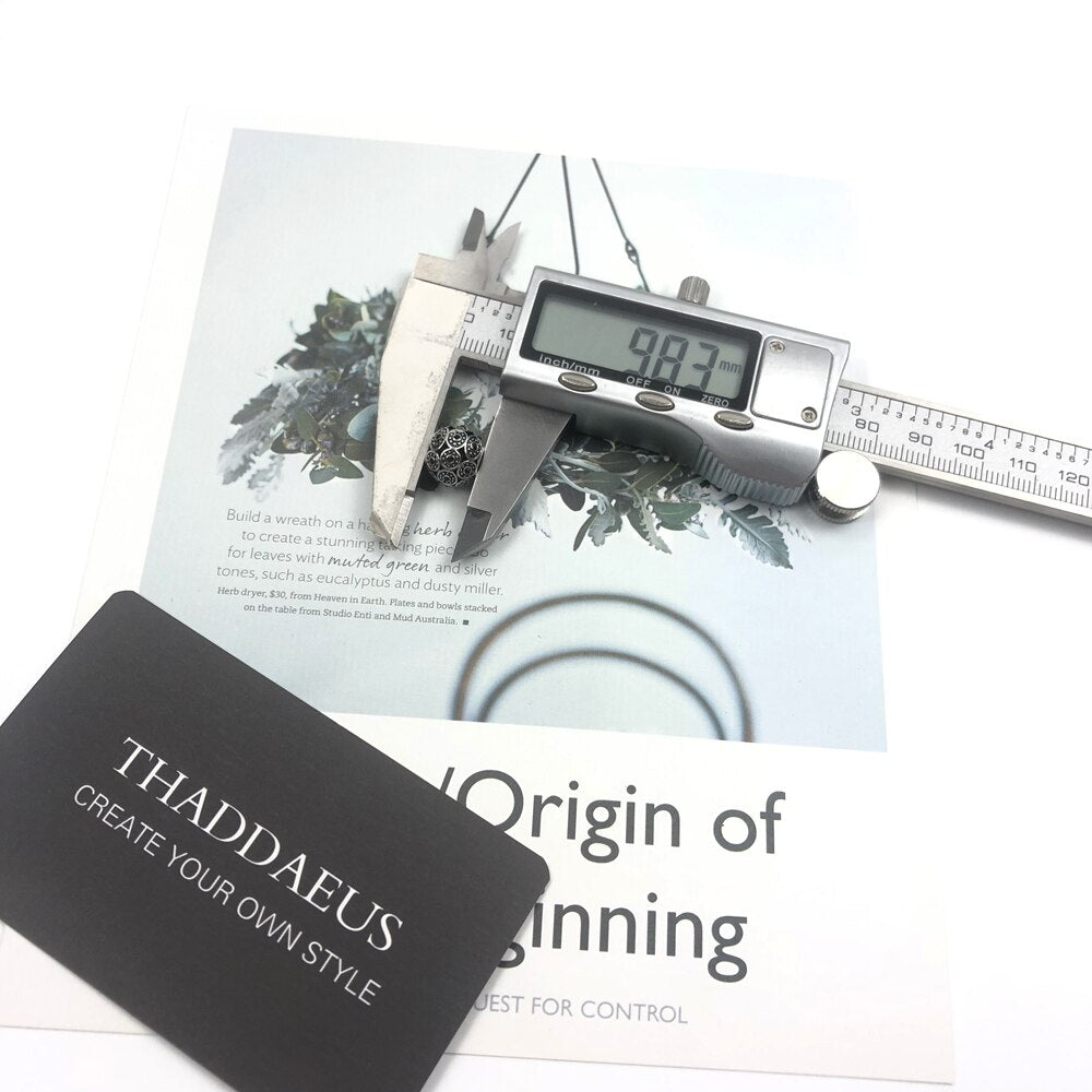 Beads Art Deco Black New 925 Sterling Silver Charm Europe Jewelry Accessories Gift For Women & Men