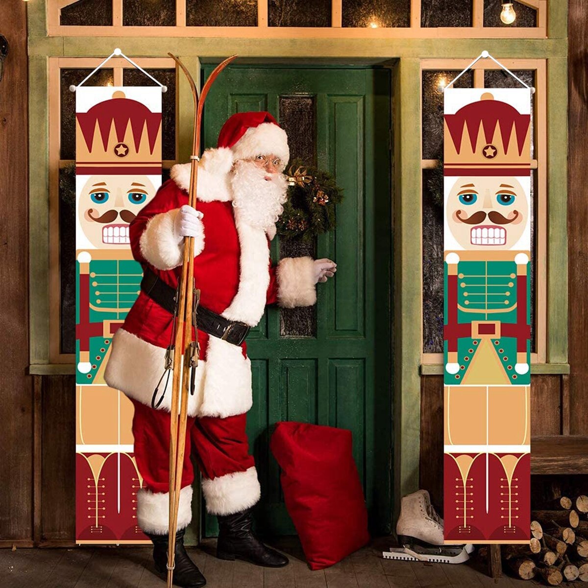 Christmas Hanging Door Banner Porch Sign Merry Christmas Decorations for Home 2022 Christmas Ornaments Navidad Noel New Year - anconmall