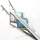 Earrings Triangle,Americans Fine Jewelry For Women New Summer Sterling Silver 925 Turquoise Ear Gift Powerful Lucky Charm