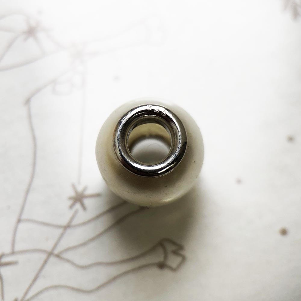 Beads White Pearl 925 Sterling Silver Charm European DIY Jewelry Accessories Gift For Women