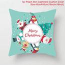 Santa Claus Christmas Cushion Cover Merry Christmas Decorations For Home Christmas Ornament Table Decor 2022 Xmas Gift New Year