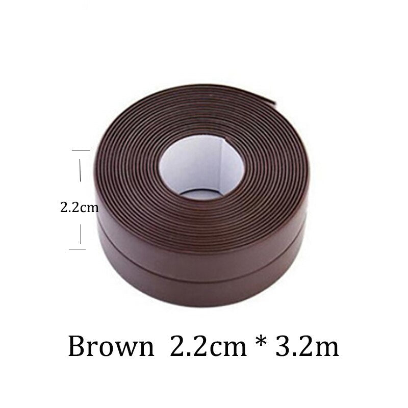 3.2 Meters Bathroom Sink Bath Sealing Strip Mould Proof Tape PVC Self Adhesive Waterproof Wall Sticker Plaster For Kitchen