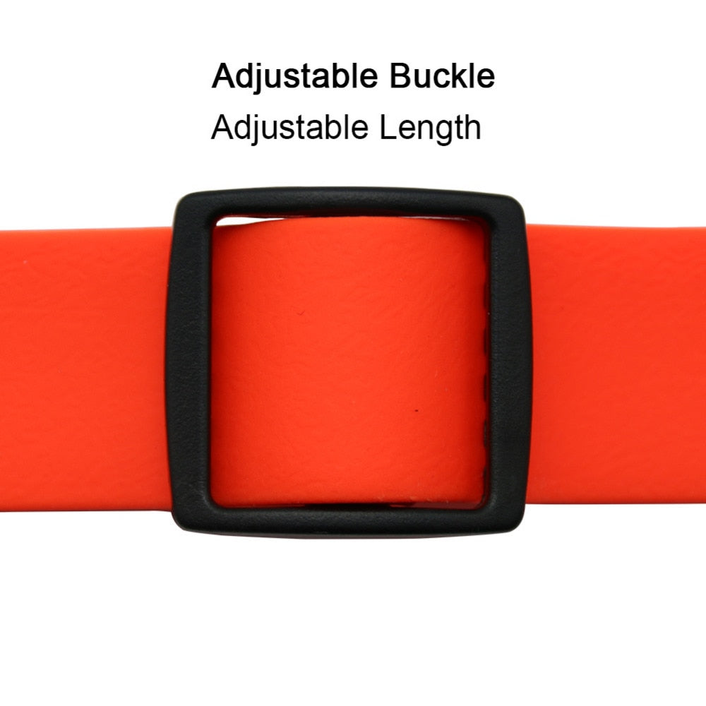 6 Colors Pet Dog Collar, PVC Waterproof Puppy Collars for Small Medium Large Dogs Dirty Resistant and Easy to Clean Pet Supplies - anconmall