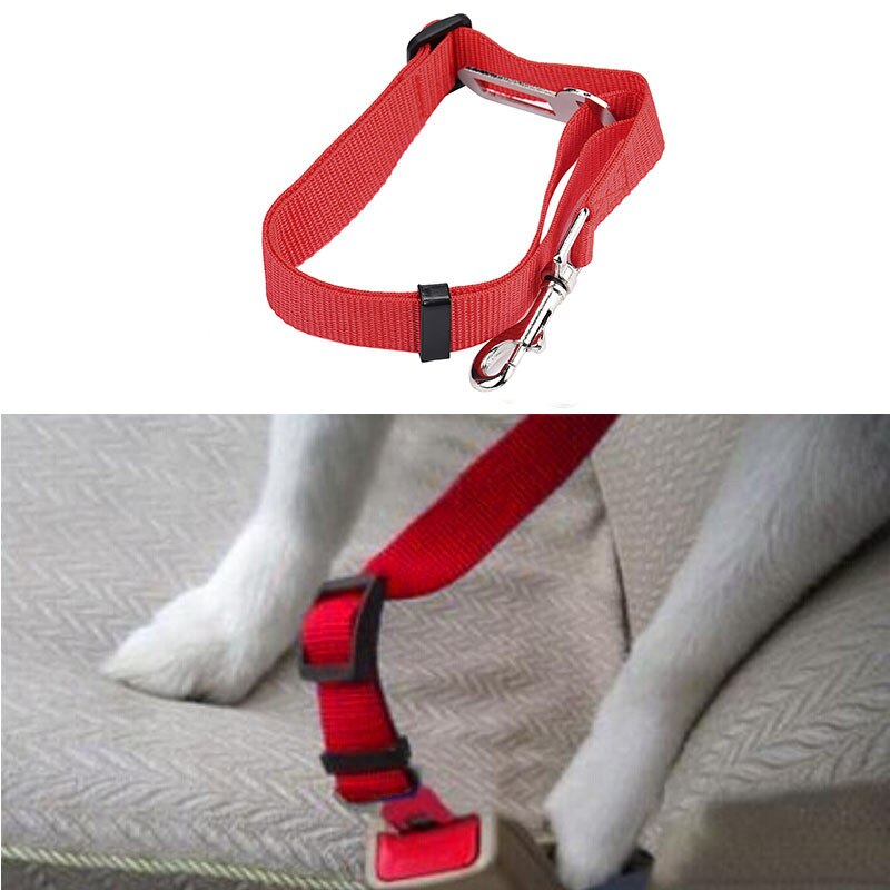 Pet Supplies Vehicle Seat Belts for Dog Adjustable Dog Safety Leash Lead with Clip Pet Dog Cat Car Travel Accessories Products - anconmall
