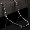 4mm Link Chain Necklace Brand New Punk Fashion Jewelry Europe Style Soul Stainless Steel Bijoux Gift For Men Women