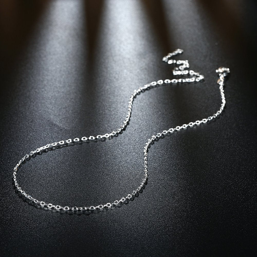 2mm Rolo Square Chain Classic,2017 New  Glam Fashion Jewelry Europe Style Soul 925 Sterling Silver Bijoux Gift For Men Women